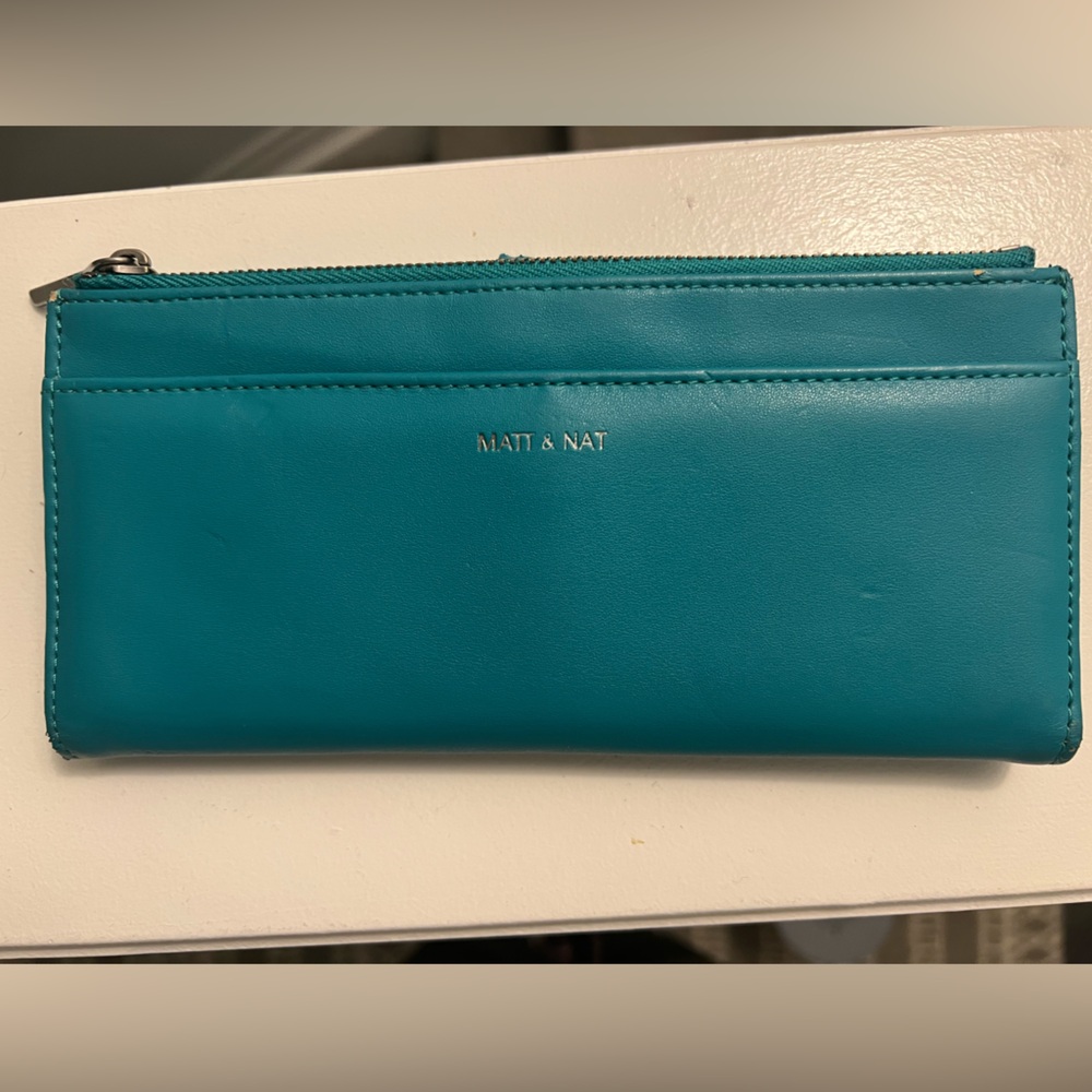 Matt & Nat Turquoise Zip Wallet